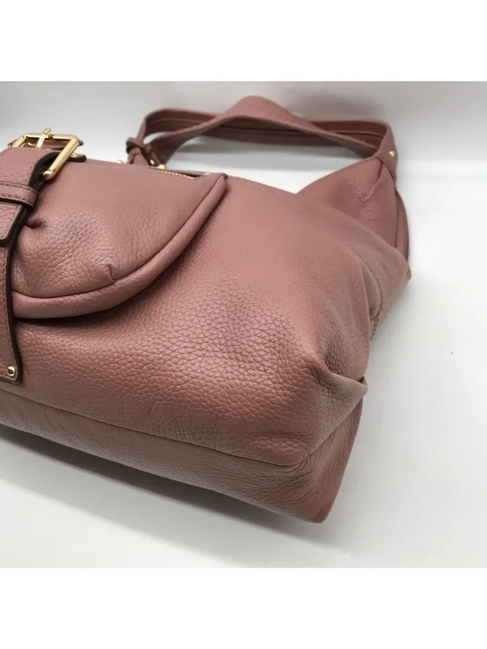 Michael Kors Mauve Pebbled Leather Austin Hobo Bag